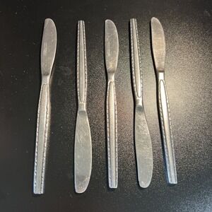 Stanley Roberts Rogers Co ENSENADA Satin Stainless FLATWARE Black Accent Knives‎